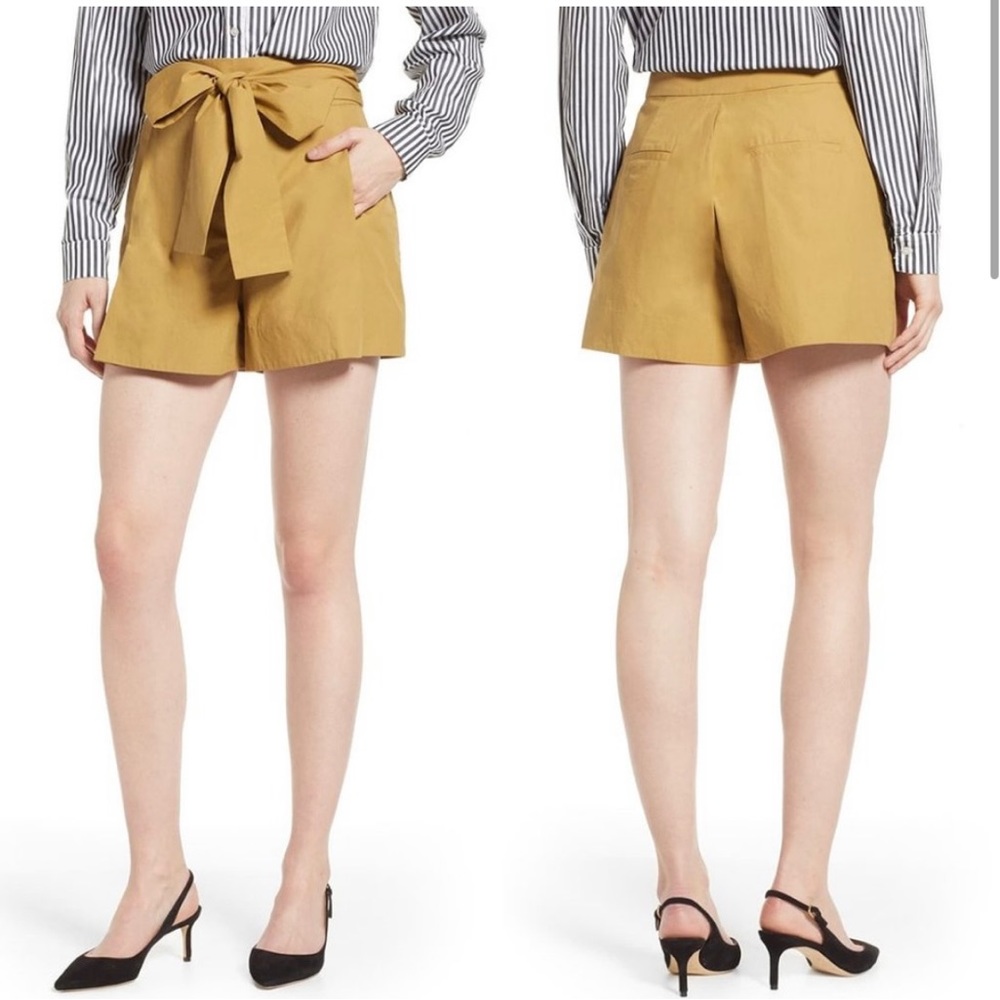 J. Crew Cotton Poplin Tie Paperbag Shorts